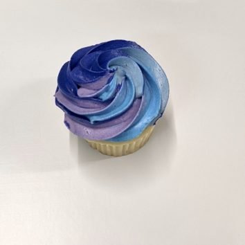 Multi colour swirl cupcake